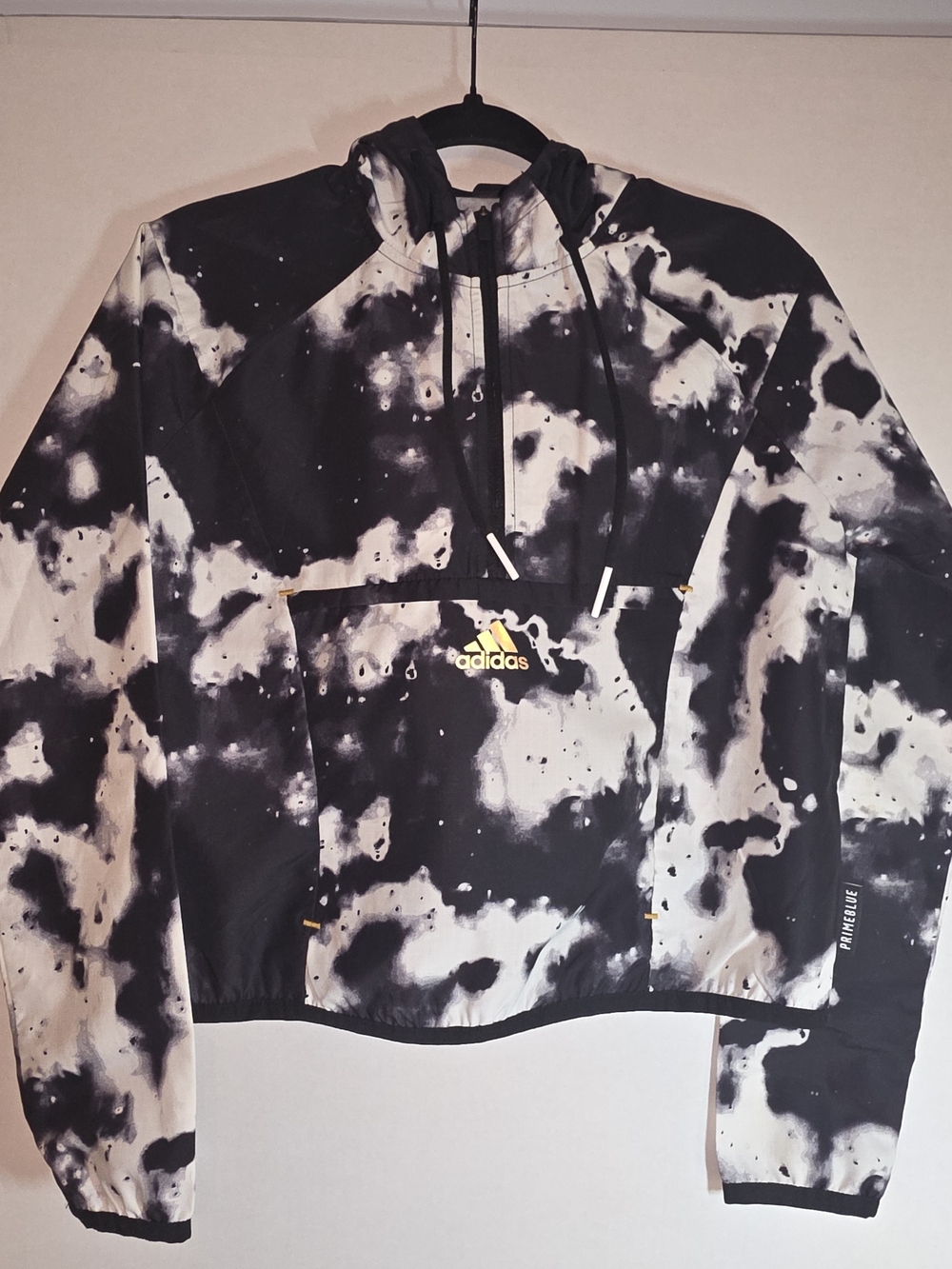 adidas Women’s Black & White Tie-Dye Pullover Hoodie